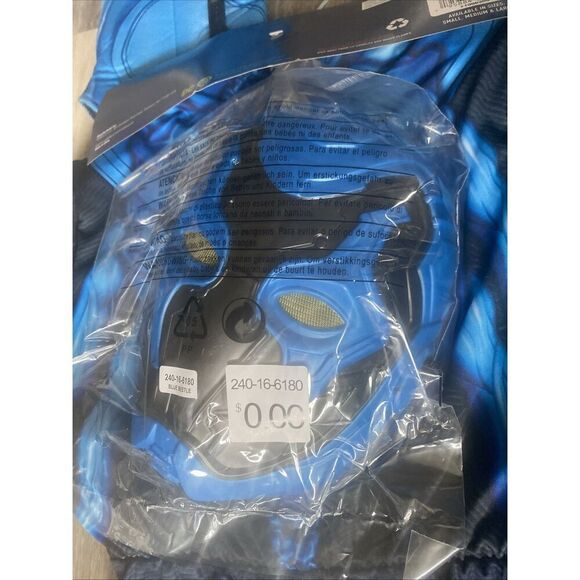 Kids' DC Comics Blue Beetle Halloween Costume Jumpsuit with Mask Small 6 - Picture 4 of 5